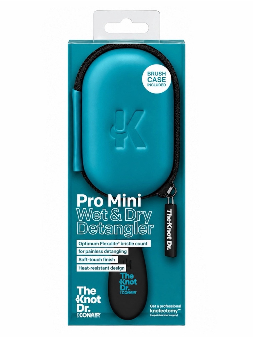 CONAIR THE KNOT DR. THE PRO MINI WITH CASE IN BLUE - BNIB
